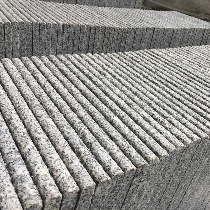 silver grey granite pool coping bullnose flamed