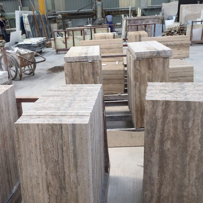 Silver Travertine tiles 300x600mm pool