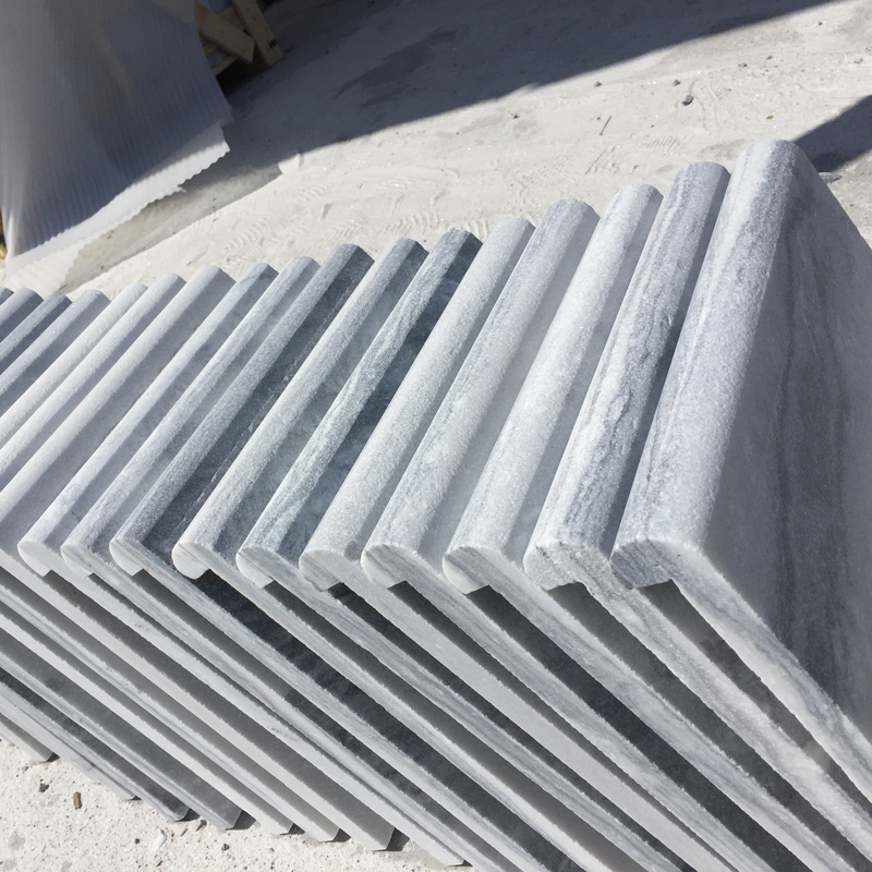 2cm laminated bullnose marble pool coping