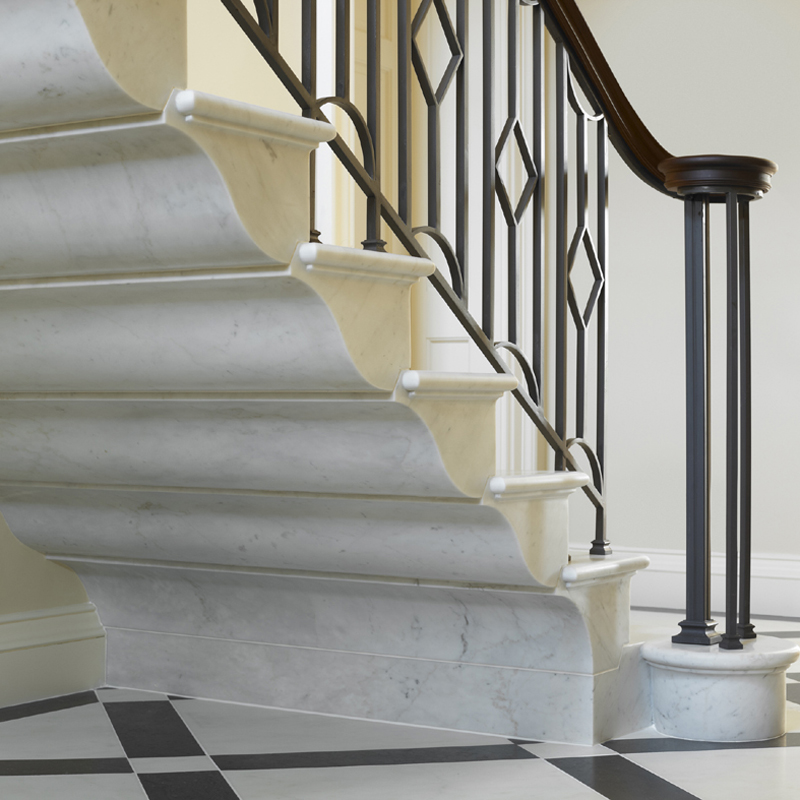 marble stair step slab tiles
