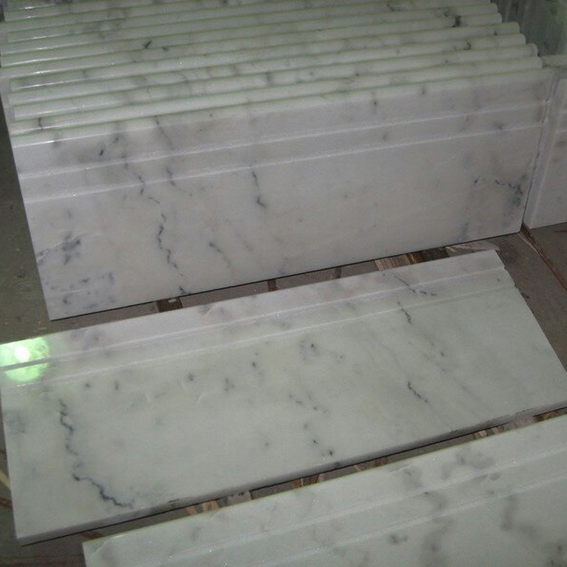 China guangxi white marble marble tiles for stairs